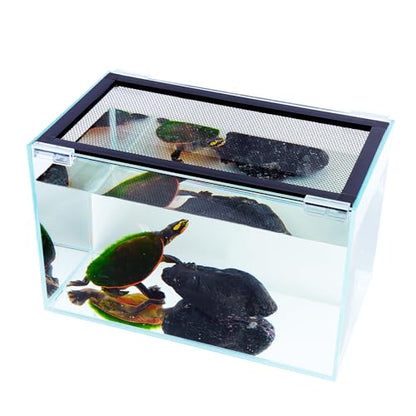 Easy Install DIY Fish Tank Lid, Adjustable Mesh Aquarium Lid, Anti-Jump Cover for Rimless Tanks Only (2/5/10/20 Gallon), Custom Fit Up to 36"x18"