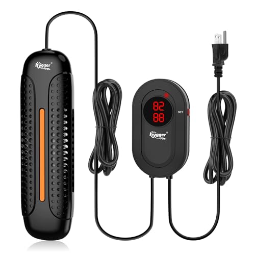 hygger 800W Aquarium Heater with LED Controller, 80-220 Gallon Fish Tank | Anti-Cooking Fish Alarm, Auto Stop Heating Protection, Multiple Security Features, for Freshwater and Saltwater Tanks - size: 800W for 80-220 Gallon