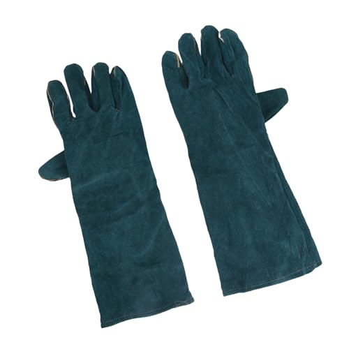Dioche Dog Training Protective Gloves, 23.6 Inch Long Sleeves Bite Proof Gloves for Cat Reptile Snake Lizard Falcon, Heat BBQ Gloves with Cowhide PU Leather Lining, Ideal