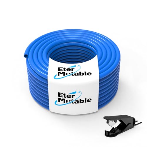 6mm OD 4mm ID Blue Polyurethane PU Pneumatic Air Hose Tubing 98.4 Feet/30Meter Air Brake Line Tubing Compressed Accessories - color: Blue, size: 6MM OD/98.4 Feet