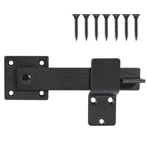 5.5" Fence Gate Latch Heavy Duty for Wooden Fence Gate Latch for Outdoor, Cabinet, Shed, Sliding Doors and Farm Gate