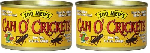 Zoo Med Laboratories SZMZM41 Can O Crickets Pet Food, 1.2-Ounce (Pack of 2) - size: 1.2 Ounce (Pack of 2)