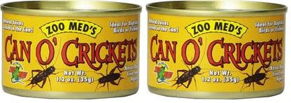 Zoo Med Laboratories SZMZM41 Can O Crickets Pet Food, 1.2-Ounce (Pack of 2) - size: 1.2 Ounce (Pack of 2)