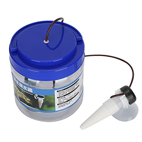 Reptile Water Dripper Kit Slow Drip Humidifier for Terrariums 1300 ml Adjustable Flow Filtered Inlet Suction Cup Mount 60 cm Tube Reptile Humidifier Watering Dripper for Geckos