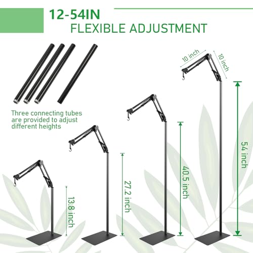 BETAZOOER 360° Adjustable Reptile Heat Lamp Stand 12-54 Anti-Slip Base - size: Extra Large(Pack of 1)