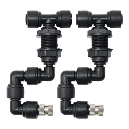 Reptile Misting Spray Nozzle for Rainforest Tank Pet Cooling Adjustable Reptile Nozzle Fogger Mist Sprinkler for Full Water Coverage, Replacement Micro Spray Nozzles (2Pack) - color: 2Pack