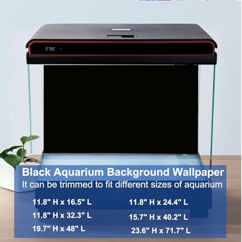 ELEBOX Aquarium Background Blue Black Fish Tank Background Wallpaper Double-Sided Aquarium Backing, Aquarium Decorations for 10 Gallon 20 Gallon Aquarium 11.8" x 24.4" - size: 11.8" H x 24.4" L