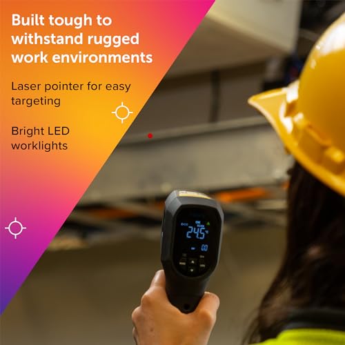 Flir TG54-2 Infrared Spot Thermometer, -22 to 1562F, 20:1 | Non-contact, 20:1 distance-to-spot, color display, IP65, 3m drop, 9V battery (8hr), lanyard - style: TG54-2