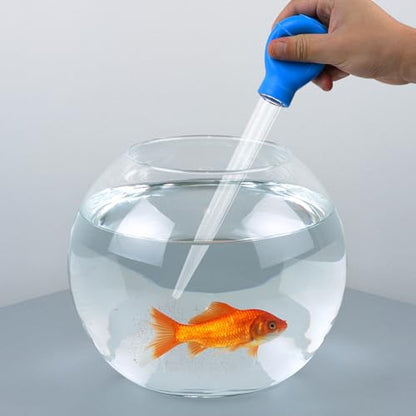 Aquarium Cleaning Dropper, 30ml Aquarium Cleaning Waste Remover, Aquarium Gravel Cleaning Straw, Blue