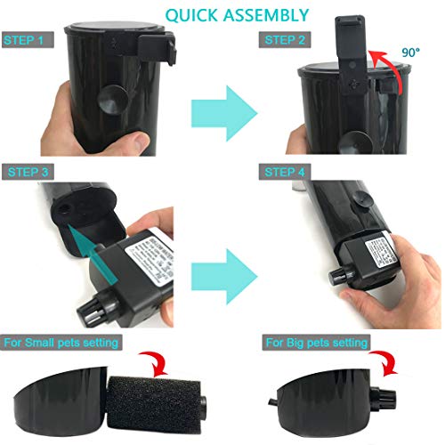 Turtle Filter Aquarium Filter Low Water Level Internal Filter Waterfall Flow Aquarium Pump for Turtle Tank Fish Tank Reptiles Shrimp Frog Crab Tank Amphibian Tank(Filter 2020) - size: Filter 2020
