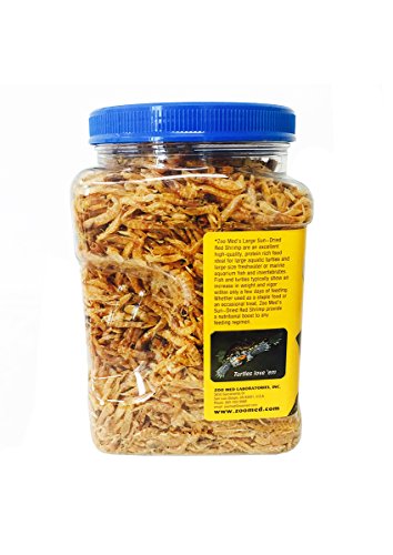 Zoo Med Large Sun-Dried Red Shrimp Aquatic Turtle Food 10 oz. - size: 10 Ounce (Pack of 1)