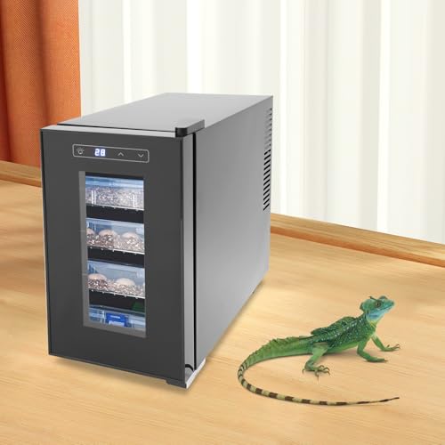 23L Reptile Egg Incubator, Black Reptile Egg Incubator with 50-104°F Precise Temperature Control, Large Capacity Hatchery Box for Hatching Chicks, Lizard Gecko Snake