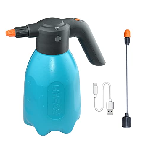 HIFAY ES2-PRO Electric Spray Bottle 2L/0.5Gallon, Rechargeable Battery Powered Sprayer Spray 60 Bottles On a Single Charge, Automatic Plant Mister，Pump Sprayer,Indoor Watering Can for Plants - color: Blue