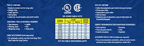 Frost King RC60 Heating Cables, 60', Black (Pack of 6) - size: 60' (Pack of 6), style: 60 Feet