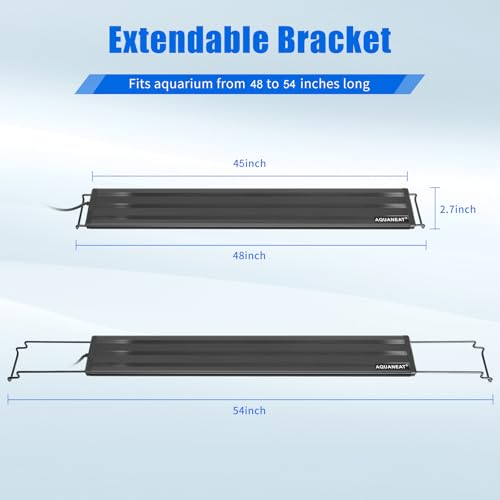 AQUANEAT LED Aquarium Light Full Spectrum for 48 Inch to 54 Inch Fish Tank Light Fresh Water - size: 48"-54"