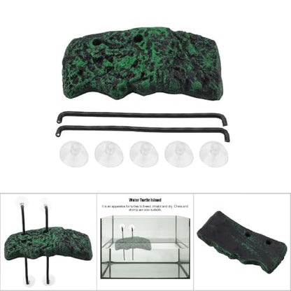 Automatic Turtles Basking Platform with Suction Cups Floating Dock for Semi Aquatic Reptiles, Amphibious Ramp for Tanks & Terrariums(S) - size: Small