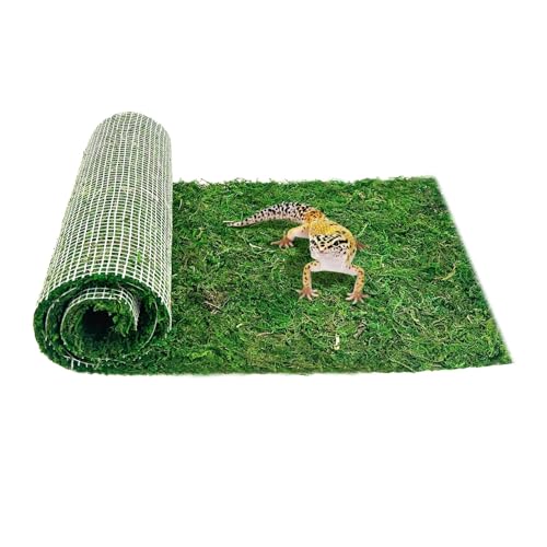 Reptile Carpet Cuttable Terrarium Mat Artificial Moss Reptile Liner Green Substrate Flooring Bearded Dragon Tank Accessories for Leopard Gecko Lizard Snake Tortoise (11.81" x 39.37") - size: 12" x 40"