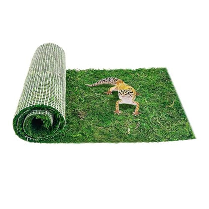 Reptile Carpet Cuttable Terrarium Mat Artificial Moss Reptile Liner Green Substrate Flooring Bearded Dragon Tank Accessories for Leopard Gecko Lizard Snake Tortoise (11.81" x 39.37") - size: 12" x 40"