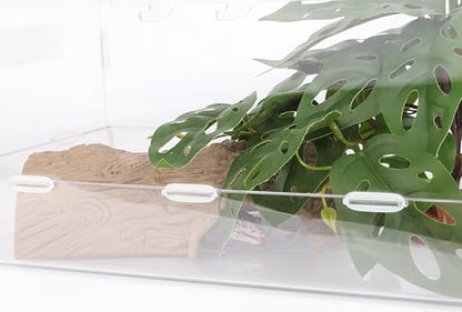 Reptile Fake Plants Terrarium Decor Leopard Gecko Bearded Dragon - color: Fake Swiss Cheese Plants