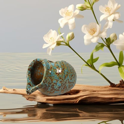 Ceramic Pot Water Fountain Indoor Outdoor Tabletop Circulating Water Jar with for Garden Patio Courtyard Decor