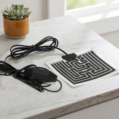 5w Reptile Heating Pad with Thermostat, Adjustable Temperature Heat Mat for Small Animal Habitat and Terrarium, Portable Plastic Under Tank Heater, Easy to Use and Maintain