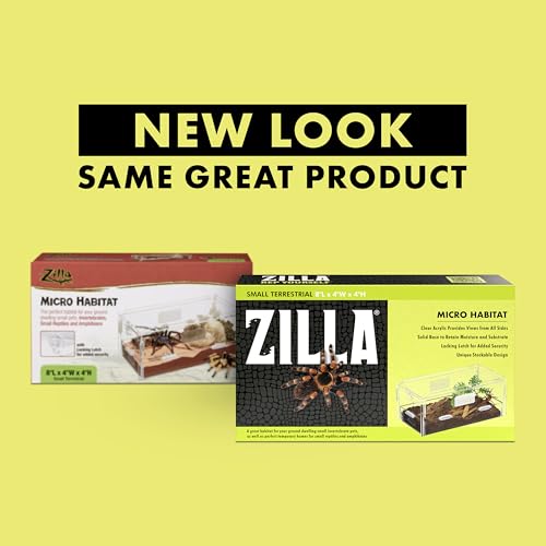 Zilla Micro Habitat Terrarium, Terrestrial, with Locking Latch, for Isopods, Spiders, Insects, Small - size: Small, style: Terrestrial