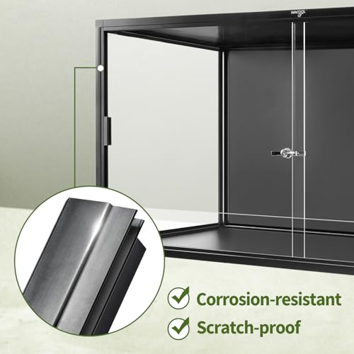 Wacool Terra 120 Gallon Reptile Tank, Large Terrarium for Bearded Dragons, Snakes, Leopard Geckos, Sliding Door & Top Ventilation, 48" x 24" x 24" Easy-to-Maintain Reptile Enclosure - size: 120 gallon