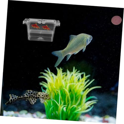 4pcs Self-Floating Fish Fry Incubator Aquarium Breeding Box Betta Fish Separator Box Dual-Layer Breeding Separator Reptile Shrimp