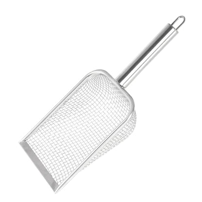 SUMERSHA Cat Litter Scoop Stainless Steel Mesh Scooper for Litter Box Kitten Pooper Lifter, Beach Mesh Shovel for Shell Collecting