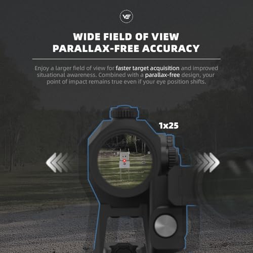 Vector Optics Scrapper Multi-Reticle Red Dot Sight & 3X Magnifier Combo Set | 2 MOA DOT & 34 MOA Circle | with 1-piece Flip-to-Side Picatinny Mount for Both LH & RH, 2.26 Inch Center Height, IP67 - size: 1x25 mm