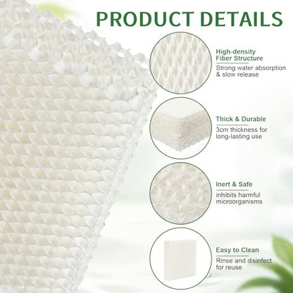 10 Pcs Incubator Humidity Pads -7.1" x 6.7" x 1.2" Incubator Parts Replacement Wick Pads for Cabinet Incubators, High Water Retention for Chicken, Duck, Quail & Reptile Eggs, White