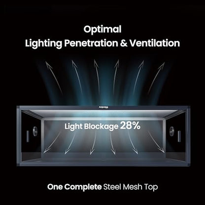 Lightweight 85 Gallon Reptile Enclosure for Snake, Bearded Dragon | Optimal Ventilation & Light Penetration by Rust Proof Mesh Top, Easy Assembly within 6 Steps with Clear Instruction - color: Ultimate Black, size: 85 Gallon