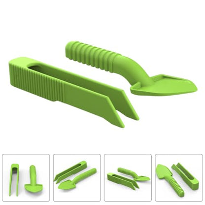 Reptile Cleaning Tools 5-Set with Long Handle Tweezers and Scooper for Terrarium Waste and Food Removal, Suitable for Lizards, Bearded Dragons, Small Animals, and Reptile Tank