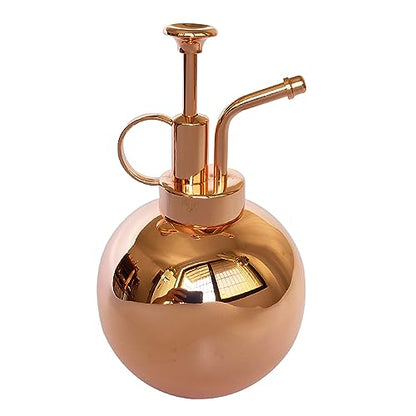 Stainless Steel Plant Sprayer, Small Watering Can Plant Misting Bottle, Modern Gardening Tools for Indoor Potted Plants Watering and Misting - color: 17oz/ Rose Gold
