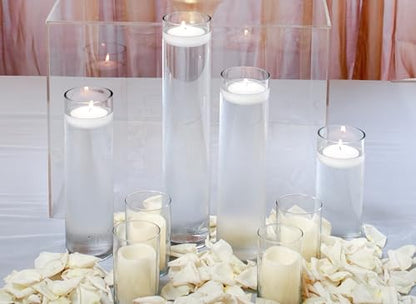 WGVI Quality Thick Weighted Clear Cylinder Glass Vases, 3" W x 16" H, Skinny Bud Tall Vase Floral Bouquet Flower Arrangements Wedding Centerpieces Container Candle Holders Home Decor, 1 Piece - size: 3"x16"H
