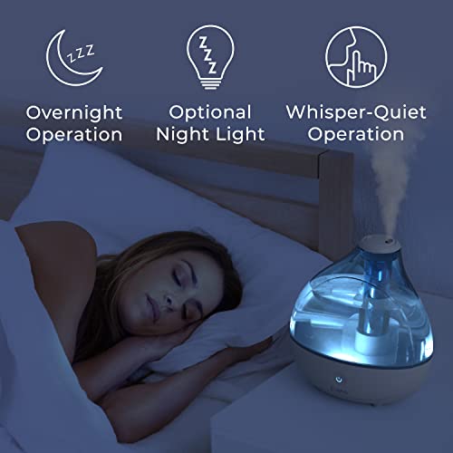 Pure Enrichment MistAire Ultrasonic Cool Mist Humidifier - Quiet Air Humidifier for Bedroom, Nursery, Office, & Indoor Plants - Lasts Up To 25 Hours - size: MistAire (Large)