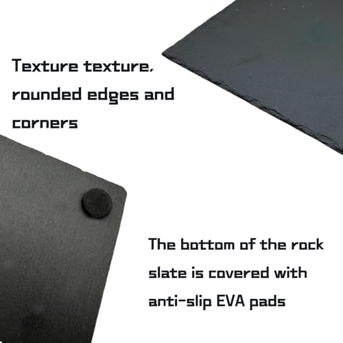 Reptile Basking Platform Turtle Rock Plate 11.8''X7.8'' Feeding Platform Food Bowl Slate Dish Bathing Rock Resting Terrace for Lizard Bearded Dragon Chameleon Gecko Snake Frog Newt - size: 11.8x7.8inch-rectangle(1pcs)