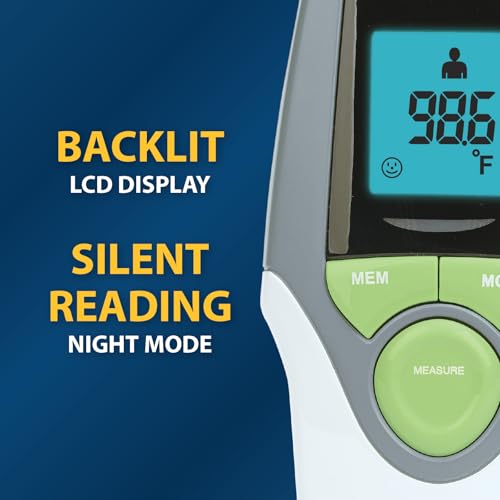 Infrared Thermometer | Forehead Measurements | 1-Second Readout | Hygienic Non-Contact | Whole Family Care | 3-Year Warranty - size: 1 Count (Pack of 1)