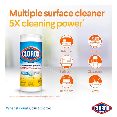 Clorox Disinfecting Wipes ea, White, Citrus Blend, 35 Count, 9.1 Ounce (Pack of 1), (01594)