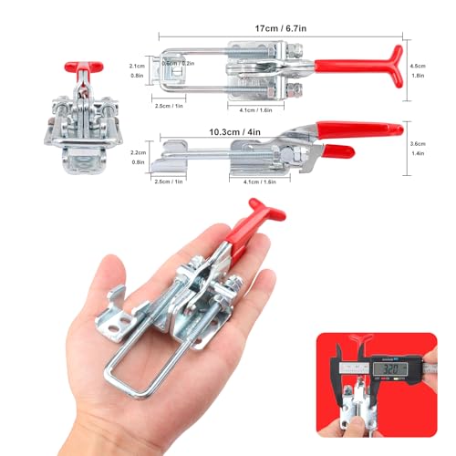 8 Pack U Bolt Self-Lock Large Toggle Latch, Heavy Duty GH-431 Toggle Latch Clamp, 2000Lbs Holding Capacity, Adjustable U-Bolt for Machine, Smoker Lid, Tire Carrier & More - size: 8 Pack GH-431
