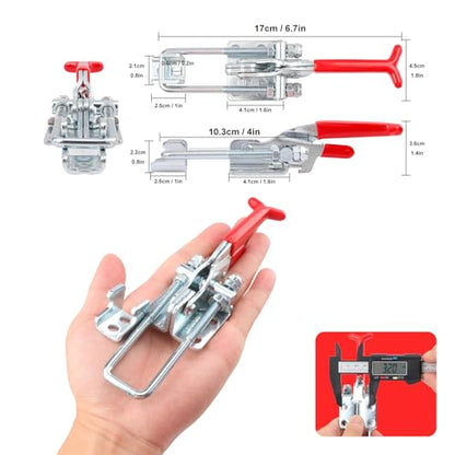 8 Pack U Bolt Self-Lock Large Toggle Latch, Heavy Duty GH-431 Toggle Latch Clamp, 2000Lbs Holding Capacity, Adjustable U-Bolt for Machine, Smoker Lid, Tire Carrier & More - size: 8 Pack GH-431