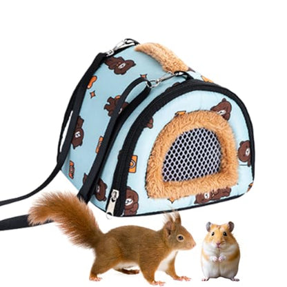 Pet Carrier Bag Cold-Weather Winter Pouch | Bunny Travel Carrier for Camping Moving Commuting Chinchilla Chameleon Reptile Lizards Leopard Gecko - color: Blue