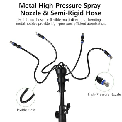 Misters for Outside Patio with 15L Bucket, Standing Portable Misting Cooling System with Adjustable Height(up to 47in), with 10000mAh Water Pump, 8 Nozzles, for Outdoor Patio Cooling Pool BBQ
