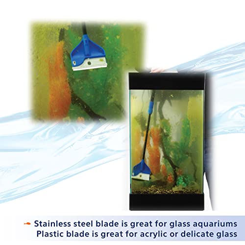 Aqueon ProScraper 3.0™ Adjustable Aquarium Algae Scraper (Pack of 2) - size: No Size (Pack of 2), style: Adjustable Scraper