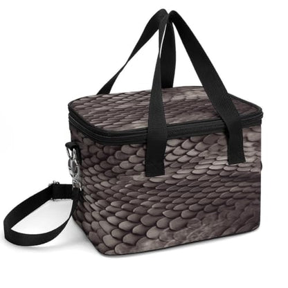 Classic Snake Skin Insulated Cooler Bag Lunch Bag Lunchbox | 600D Waterproof Oxford Insulated Lunch Bag leakproof Portable Cooler Tote Bags Reusable Lunch Bag for picnic camping travel