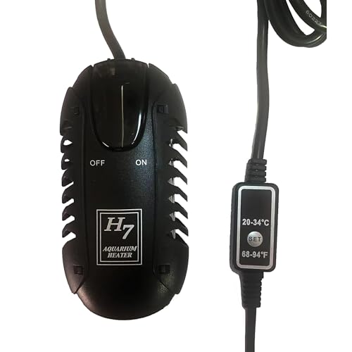 Mini Aquarium Heater 25W Small Fish Tank Heater 25 Watt with External Temperature Controller, LED Display, Used for 5-10 Gallon Tank - color: 25W Mini Heater