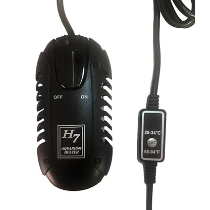 Mini Aquarium Heater 25W Small Fish Tank Heater 25 Watt with External Temperature Controller, LED Display, Used for 5-10 Gallon Tank - color: 25W Mini Heater