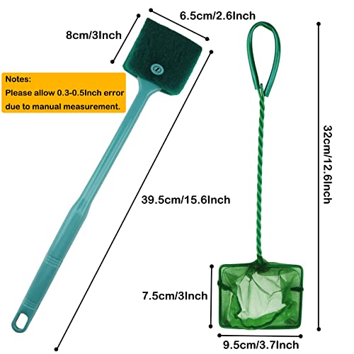 Fish Tank Cleaning Tools, 8 in 1 Aquarium Feeder Tools Kit, Aquarium Plants Cleaner, Stainless Steel Feeding - color: Cleaning Tools 8pcs