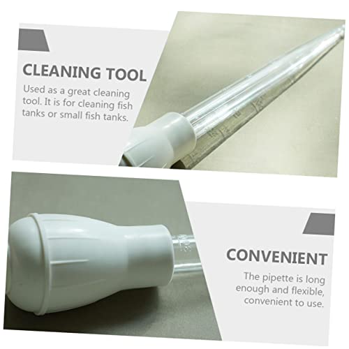 VANZACK 3pcs Aquarium Clean Pipettes Gravel Cleaning Tool for Fish Tank Water Change Safe Feces Easy for Sea Creature Feeding - color: White