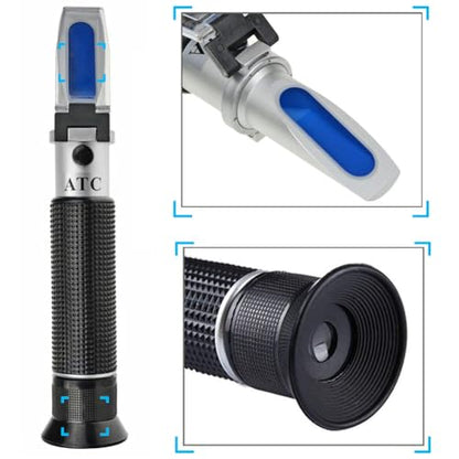 Agriculture Solutions Salinity Refractometer for Seawater and Marine Fishkeeping Aquarium 0-100 PPT with Automatic Temperature Compensation